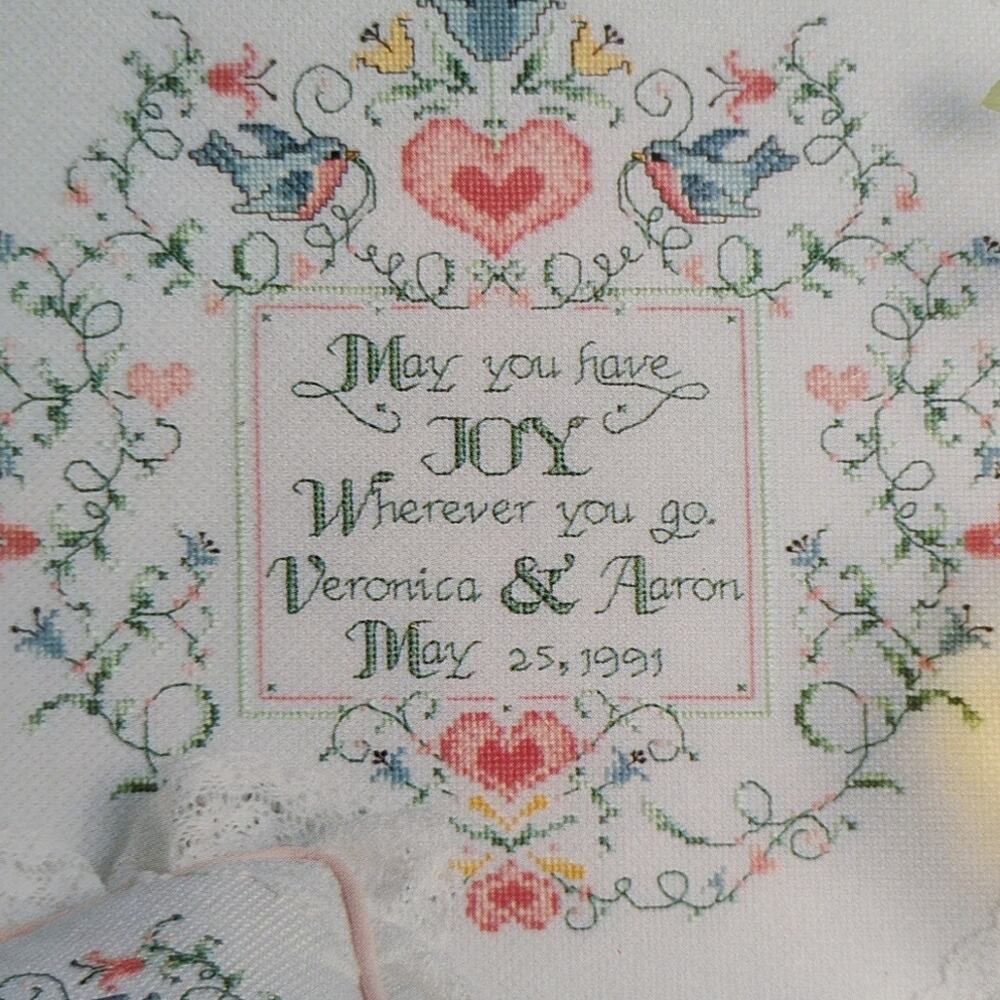 Better Homes & Gardens Bluebird Wedding Cross Stitch Pattern Flowers, Floral